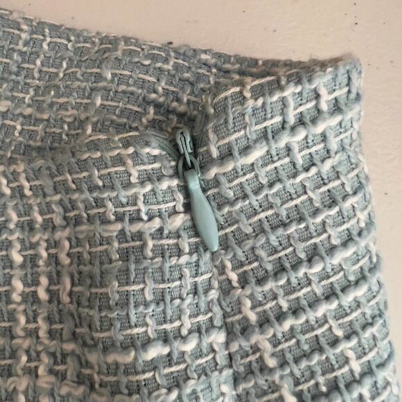 Lena Light Blue Tweed Short Sleeve Jacket & Skirt Matching Set Size L NWT - Picture 10 of 15